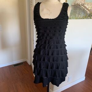 Max Studio Black Layered mini Tank dress, has lots of stretch